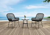 Zalika 3 Pc. Conversation Set Model Fm80010Bk-T-3Pc By Furniture Of America